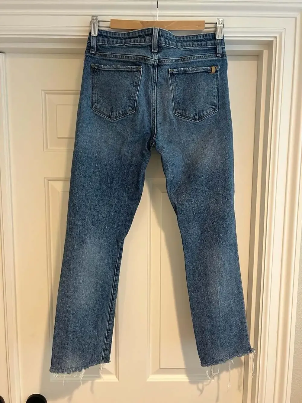 Joe's Jeans The Lara Mid Rise Cigarette Ankle Distressed Denim Jeans Size 26